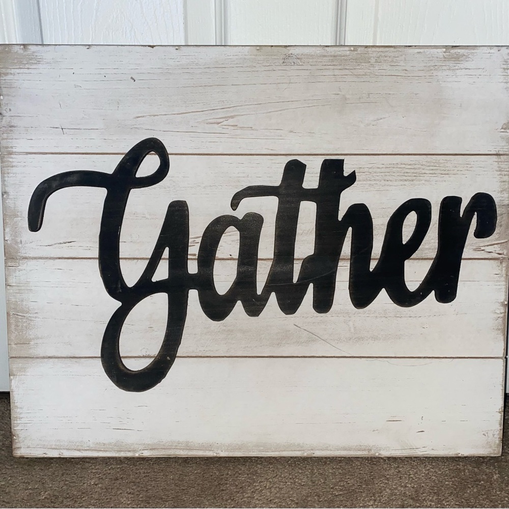 Wooden wall sign